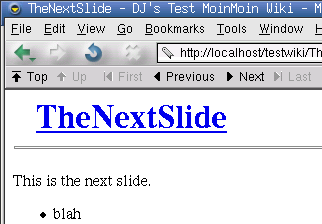 screenshot  of site navigation bar in Mozilla