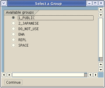 screenshot of the group selection popup in OSS1