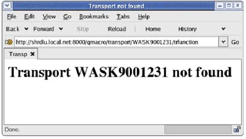 Unknown transport result in a web browser