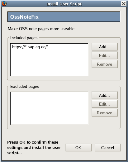 screenshot of install