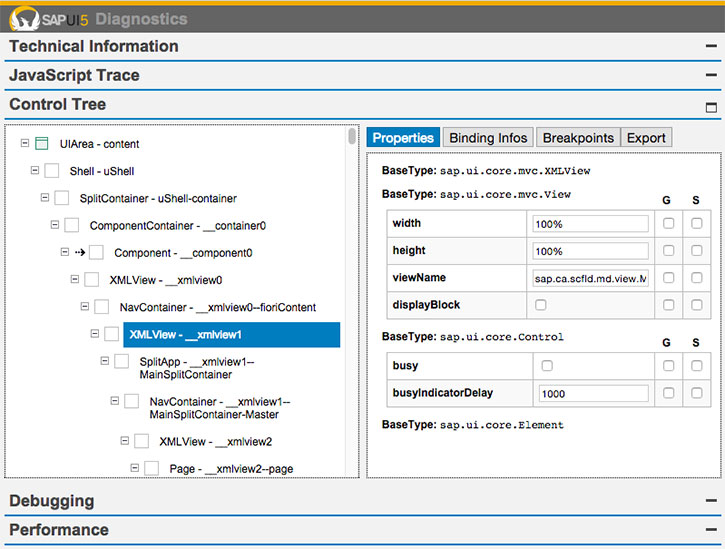 The UI5 support tool