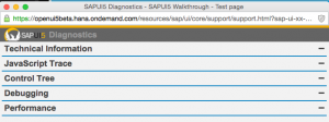 UI5 Diagnostics Tool screenshot