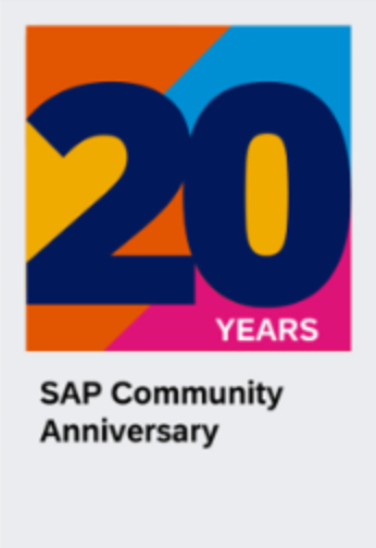 The SAP Community Anniversary logo