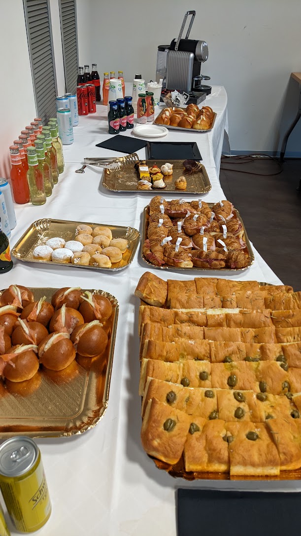 Some of the food on offer at the buffet lunch