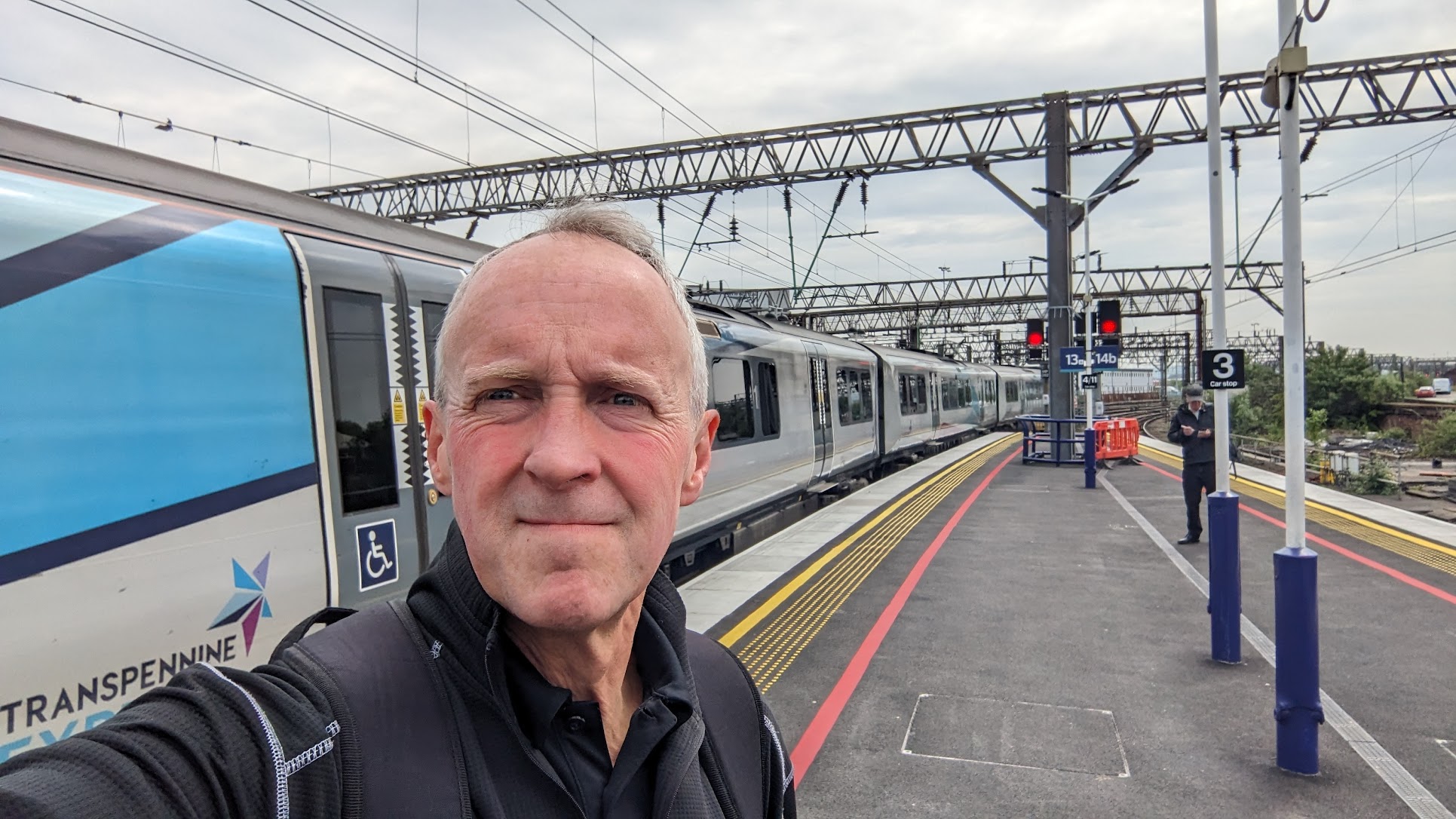 On the platform at Manchester Piccadilly station