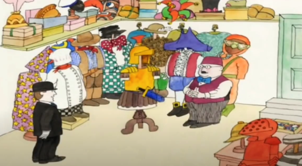 still image from the classic start scene in Mr Benn