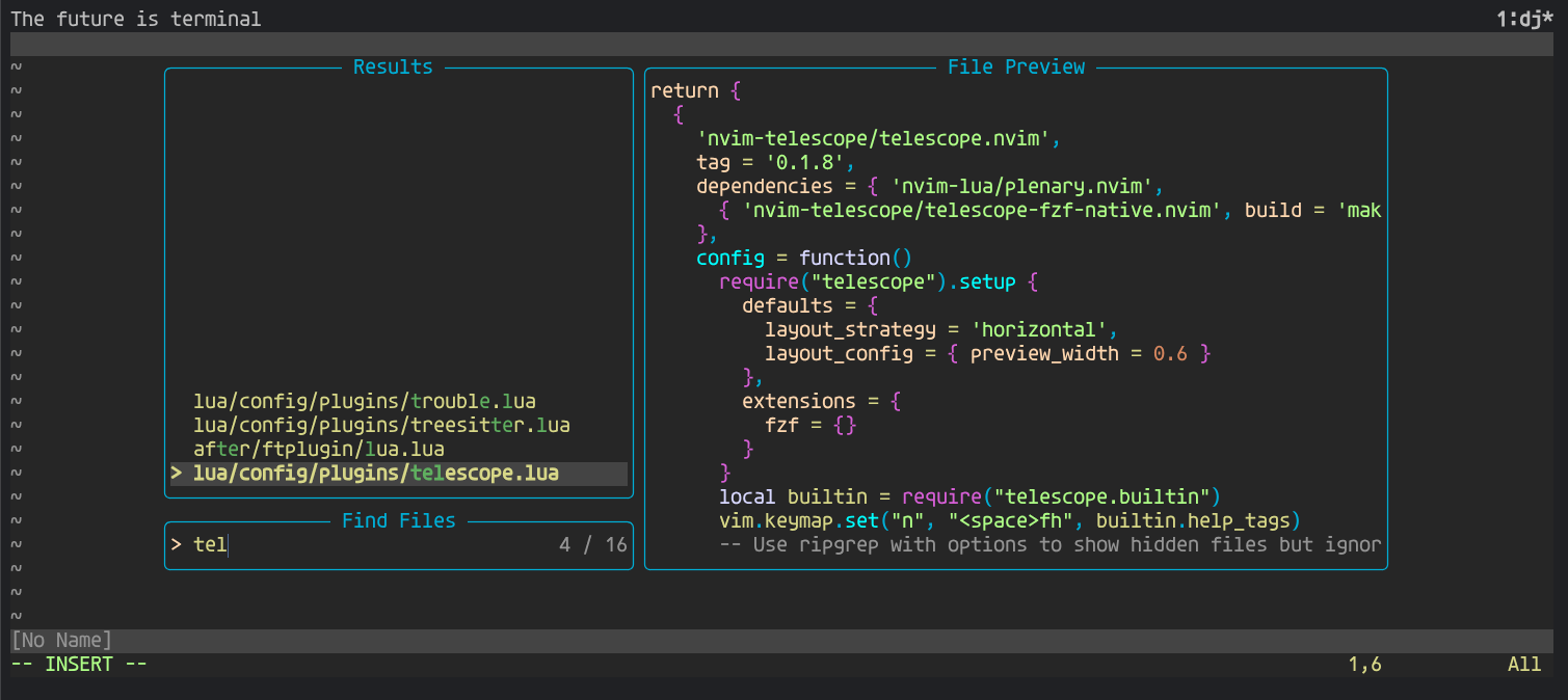 telescope horizontal layout with preview width at around 60%