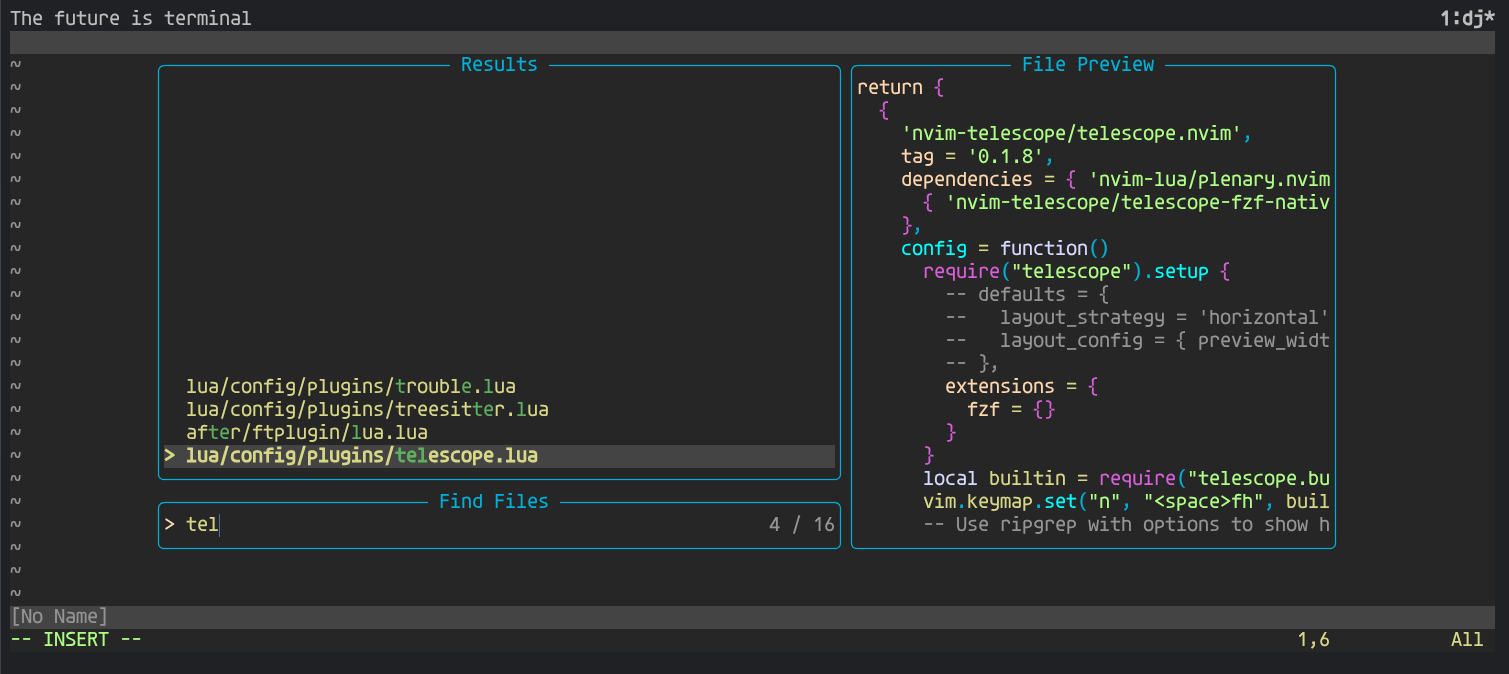 telescope horizontal layout with preview width at around 40%