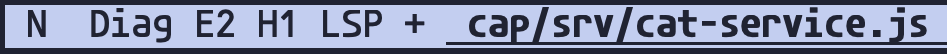 mini statusline showing LSP info, with icons disabled