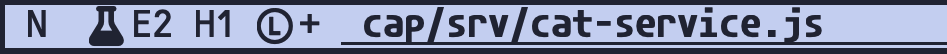 mini statusline showing LSP info, with icons enabled