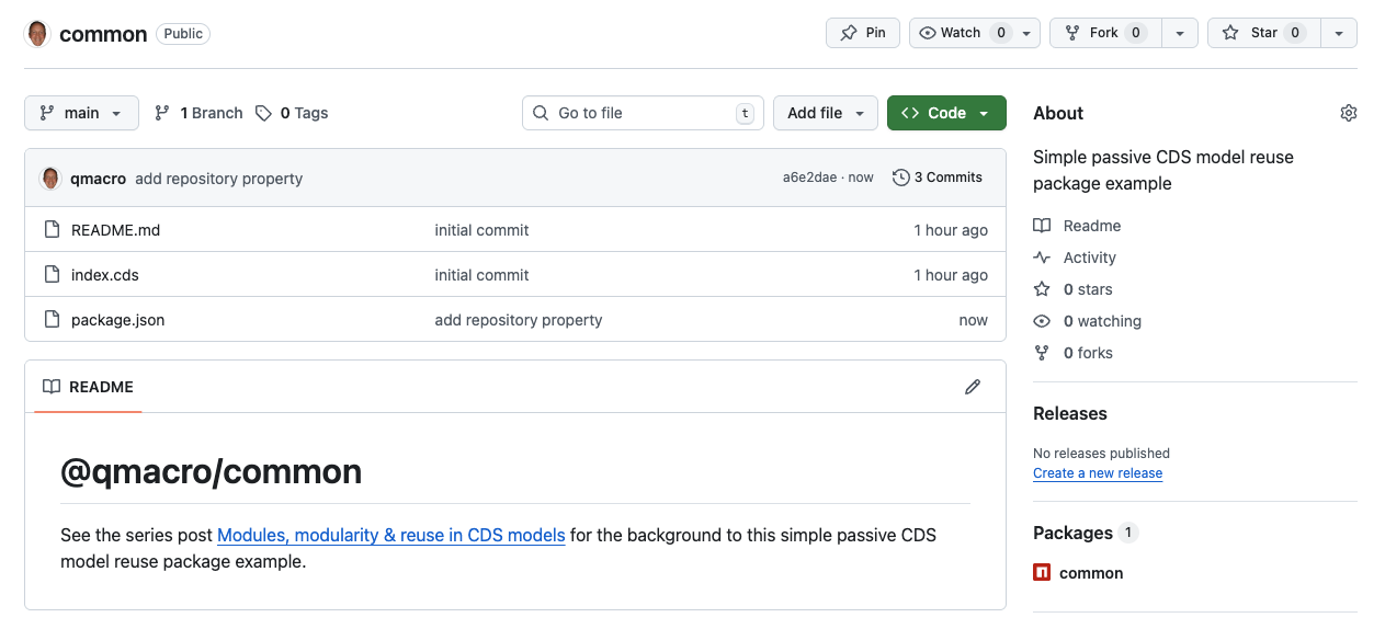qmacro/common package
associated